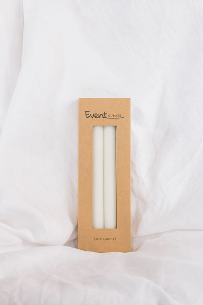 25cm Dinner Candle - Ivory - Pack of 4