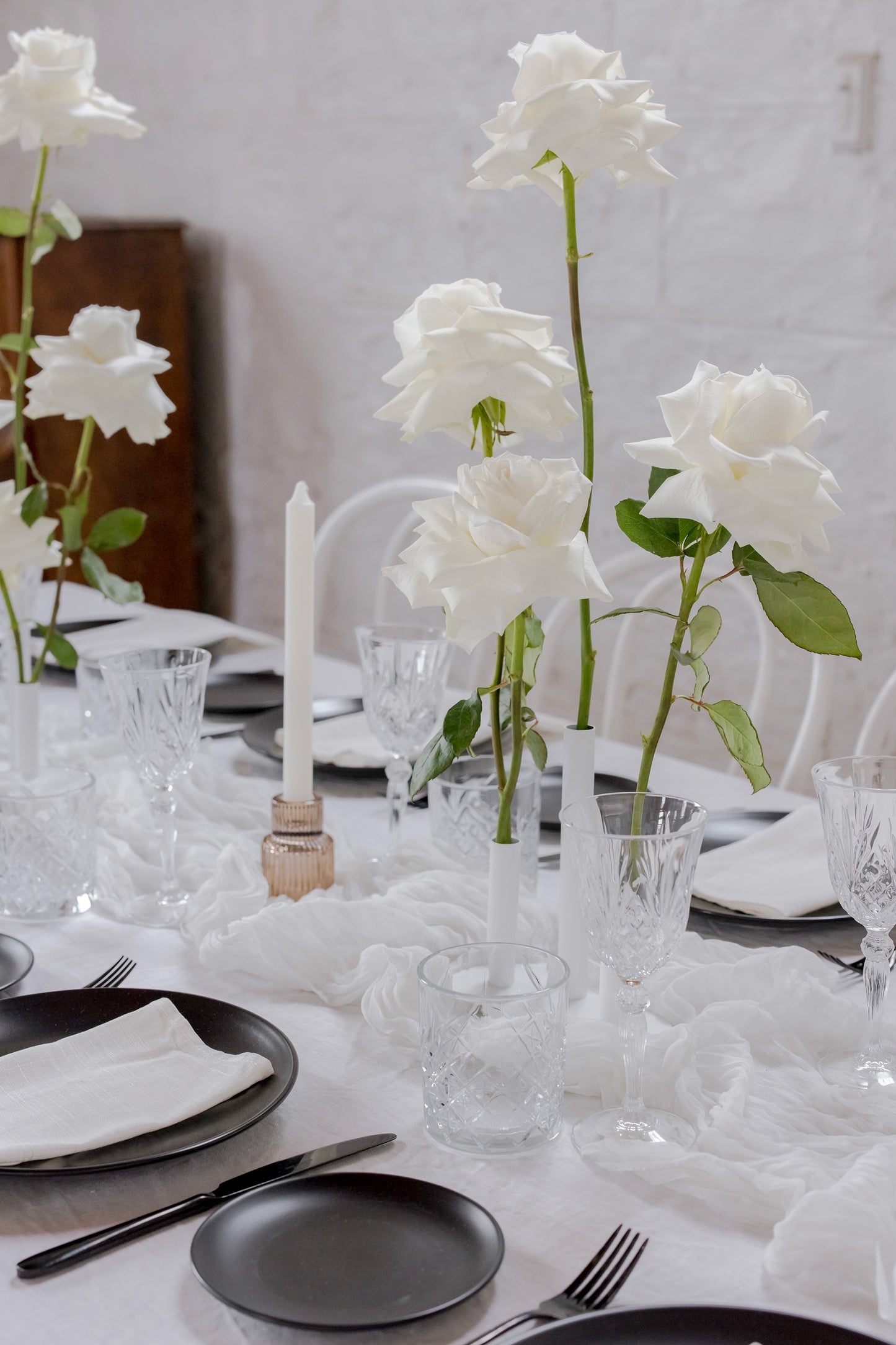 White Wedding Table Runner