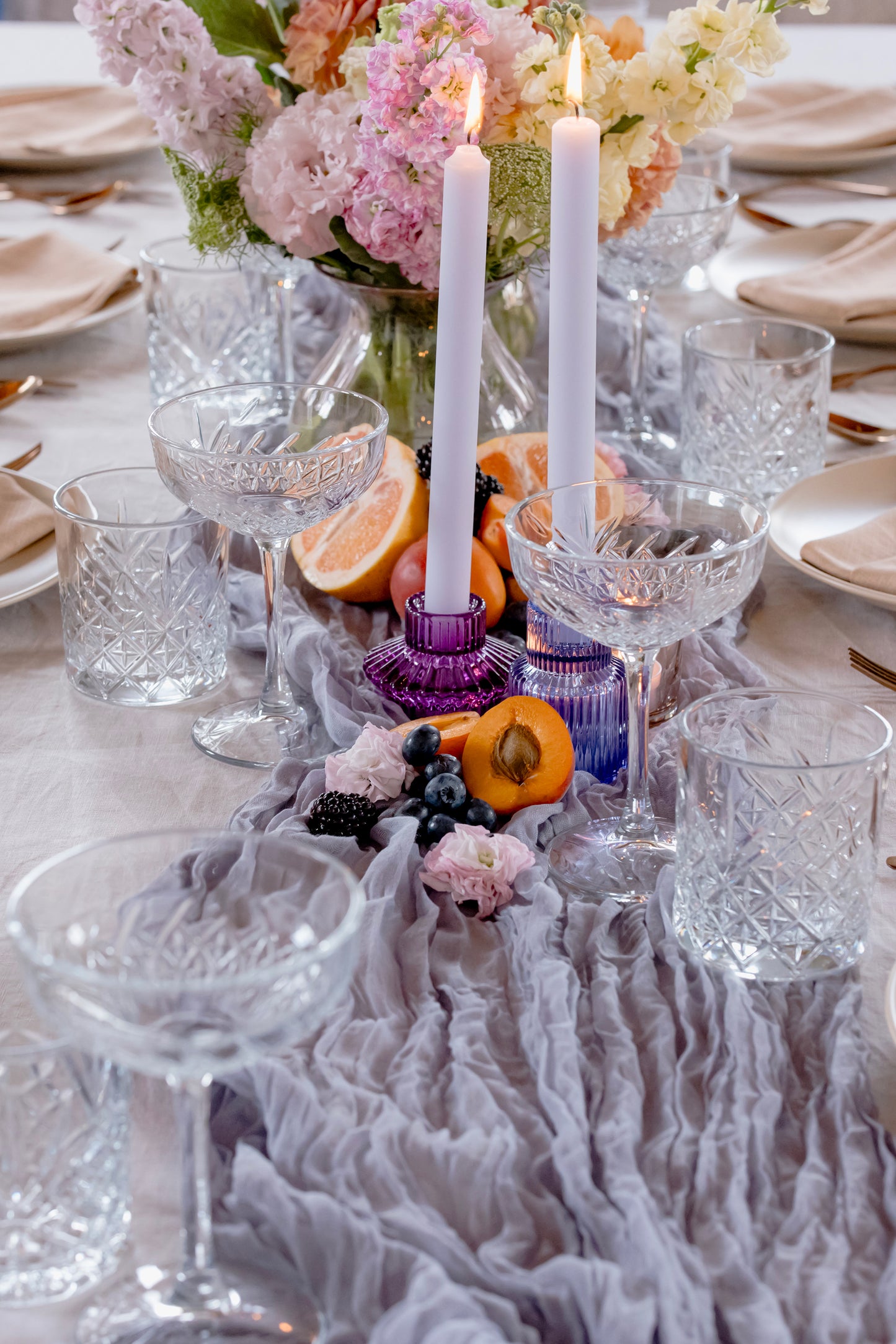 Pastel Blue Wedding Table Runner