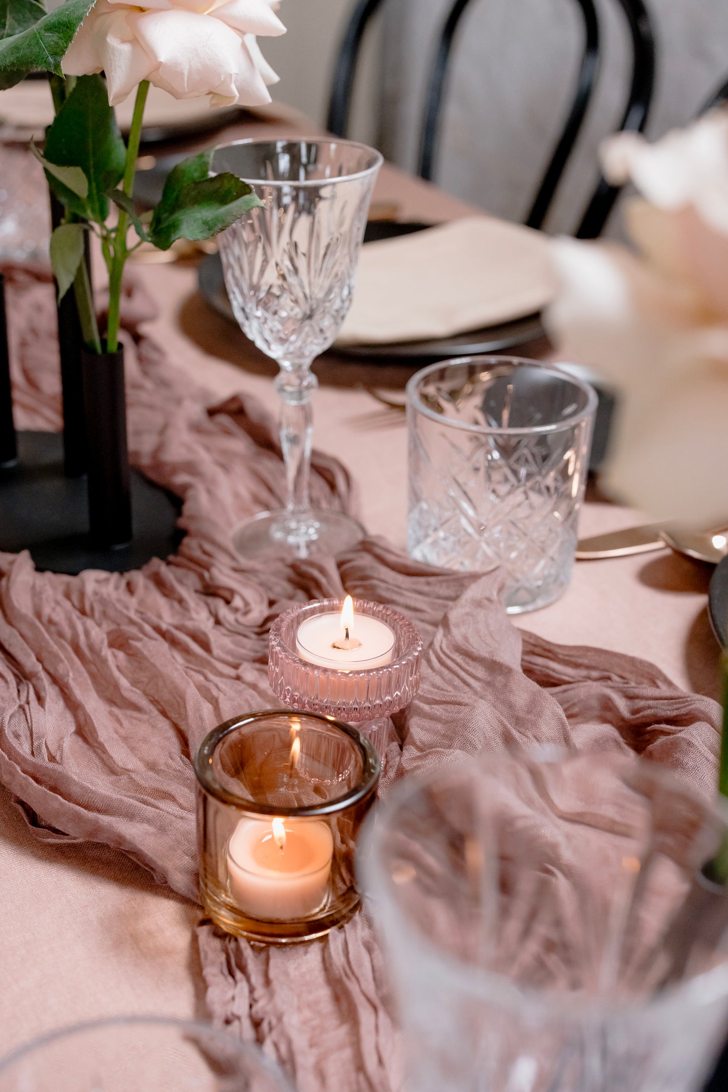 Plum Wedding Table Runner