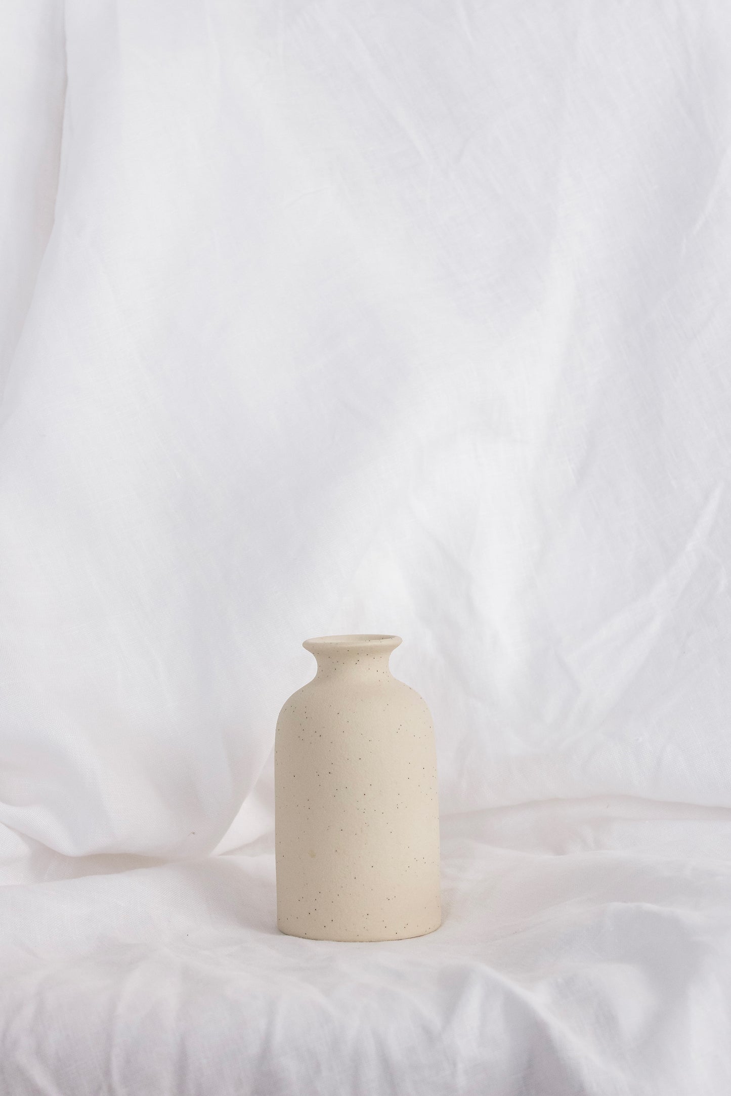 Cream Ceramic Vase - Small