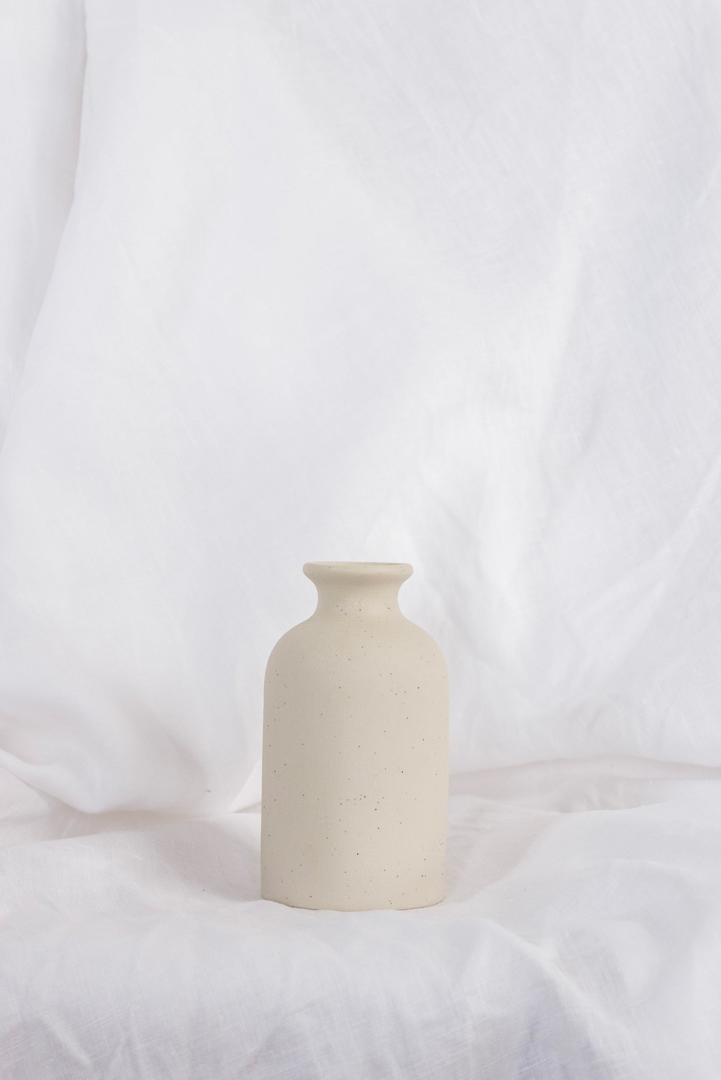 Cream Ceramic Vase - Medium