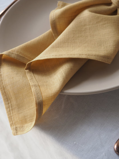 Golden Linen Napkin - Packs of 10