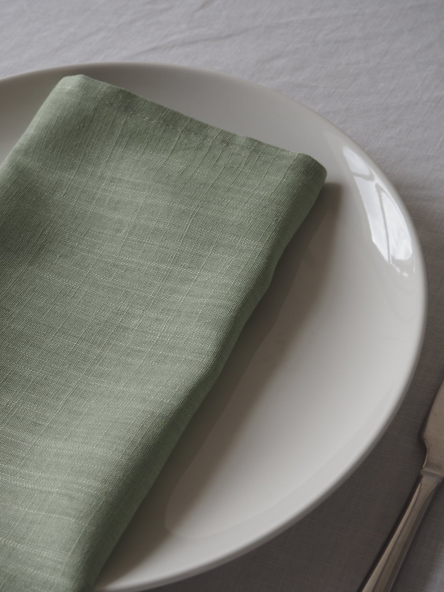 Pea Green Linen Napkin [Packs of 10]