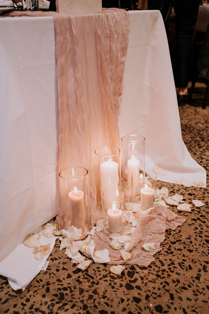 Blush Wedding Table Runner